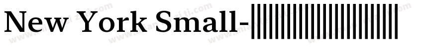 New York Small字体转换